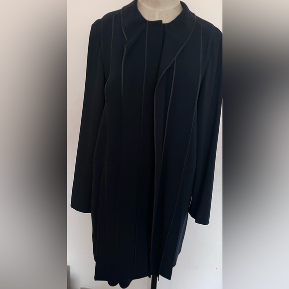 Moschino 2010 Runway Virgin Wool Navy Coat Jacket NWT Made In Italy Size 12 (US) - Picture 3 of 9